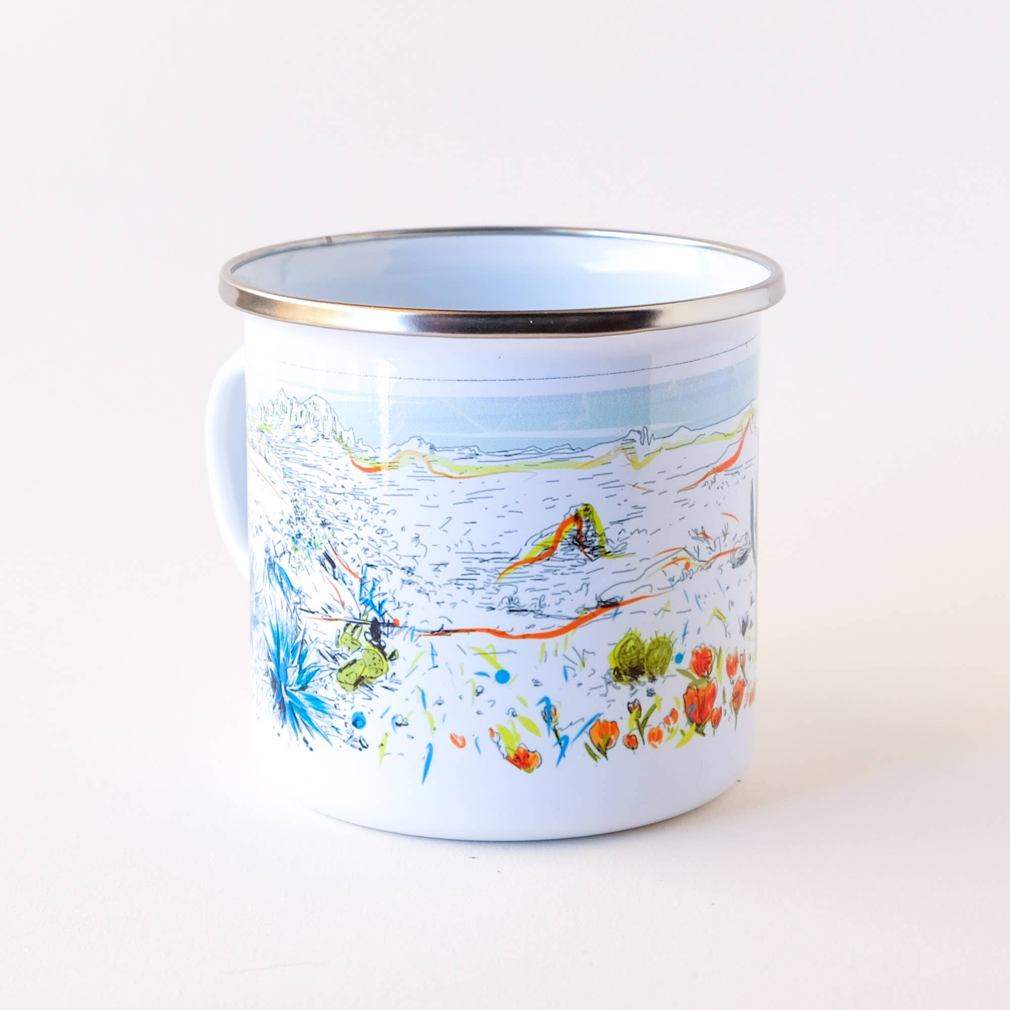 Couloir [ART.] – Engroshandel Kaffekrus – AZ ørken i Bloom emalje kaffekrus3