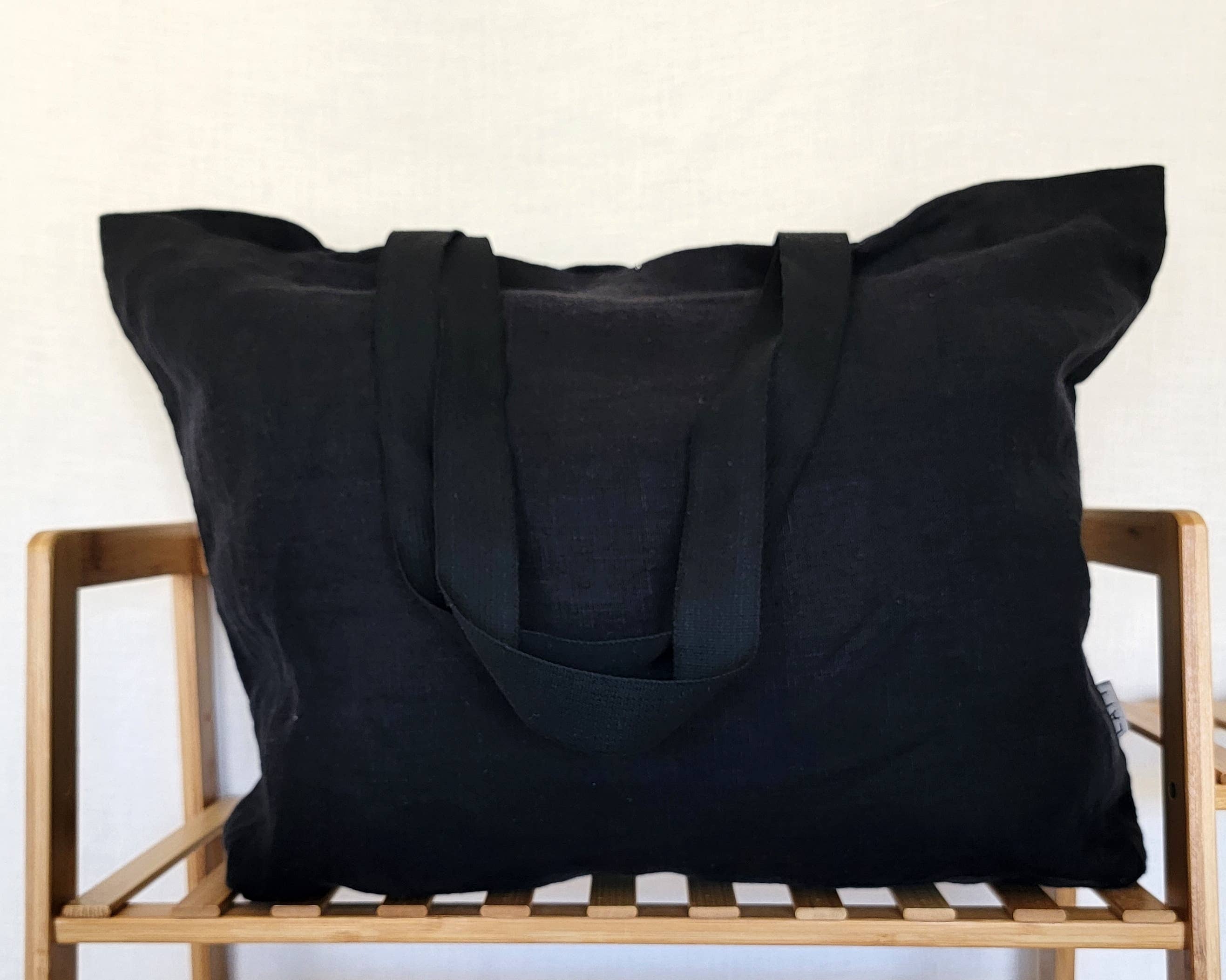 LATT - Wholesale Tote Bag - Unisex - Natural linen tote bag with pocket, large linen beach bag21