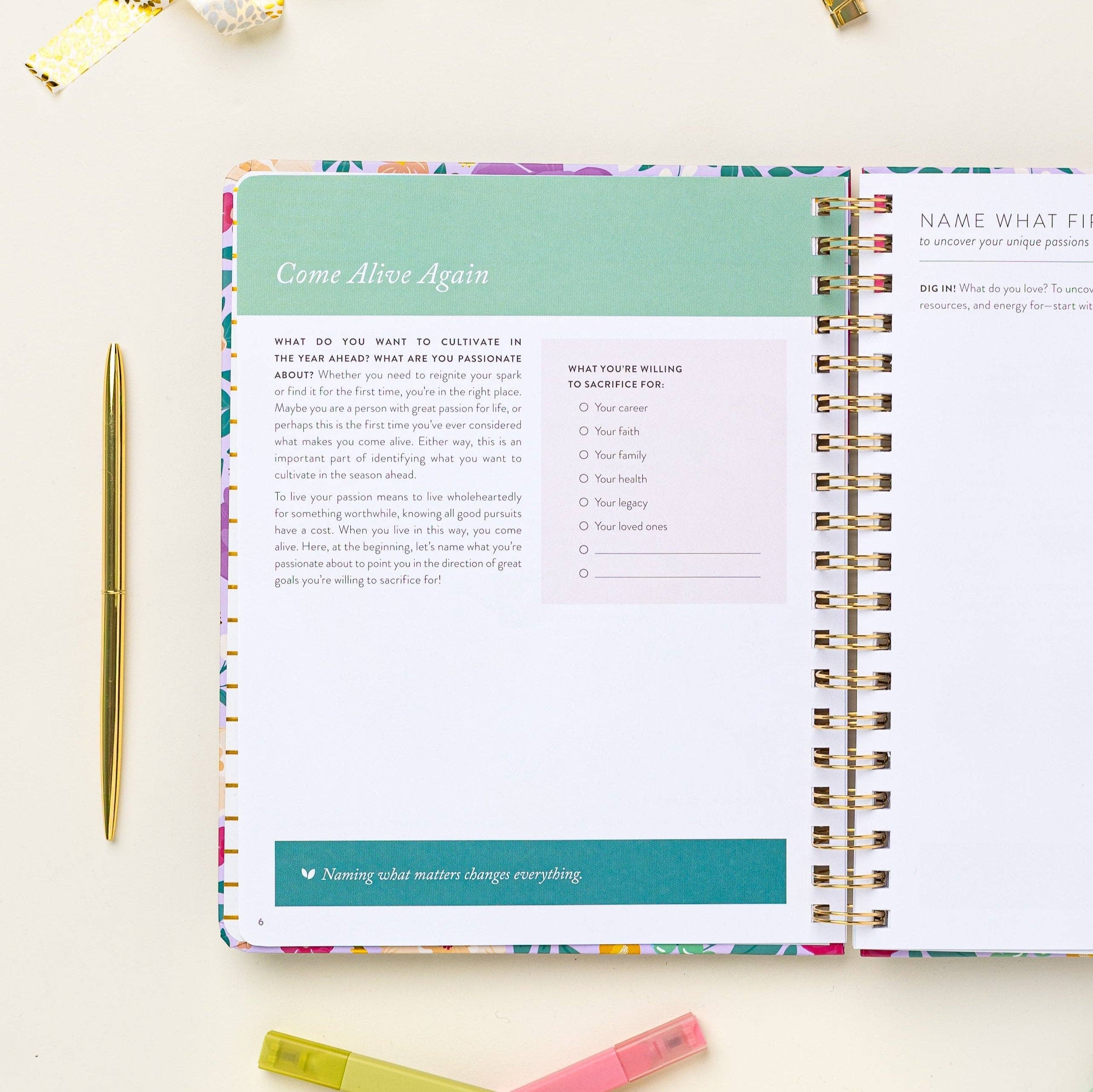 Cultivate What Matters - Wholesale Planner - Fresh Start Weekly Goal Planner | Bold Blooms2