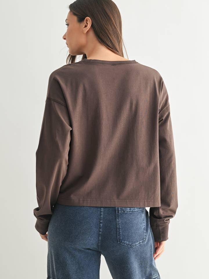 Mono B - Wholesale T-shirt (Zonder tekening) - Dames - Ridgeway Pima Katoen Lange Mouw6