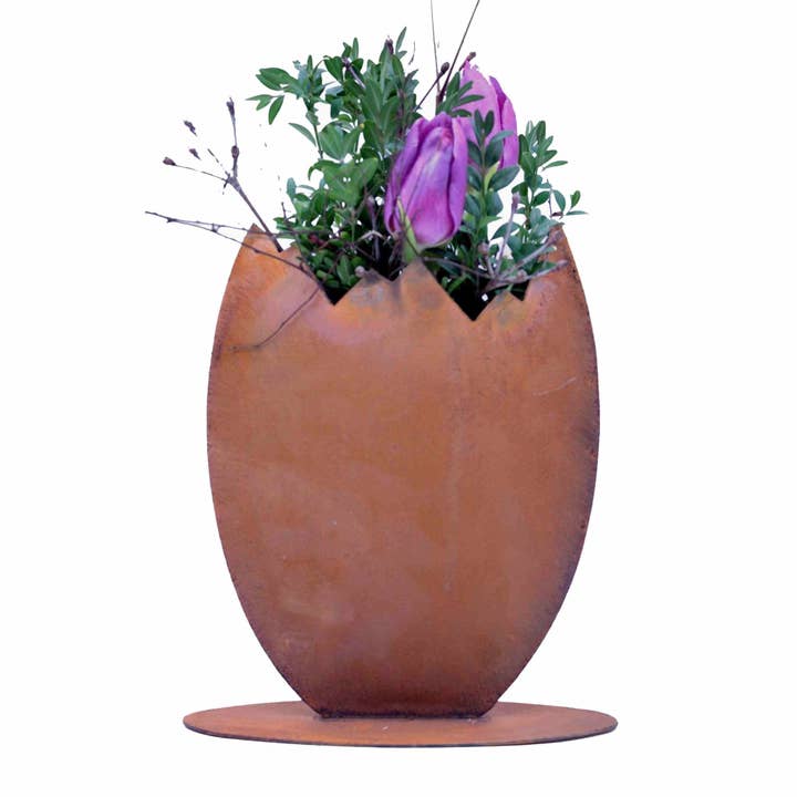 Osterei zum Bepflanzen | Metall Dekofigur Ostern Frühling für den Großhandel von Rostikal