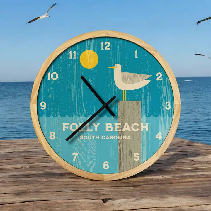 Local Time Clock Co. - Wholesale Wall Clock - Personalized Seagull Wall Clock - 12" Diameter9