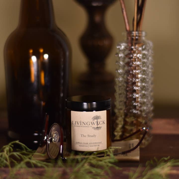 The Study - Hand gegoten sojakaars - 4oz voor wholesale door LIVINGWICK