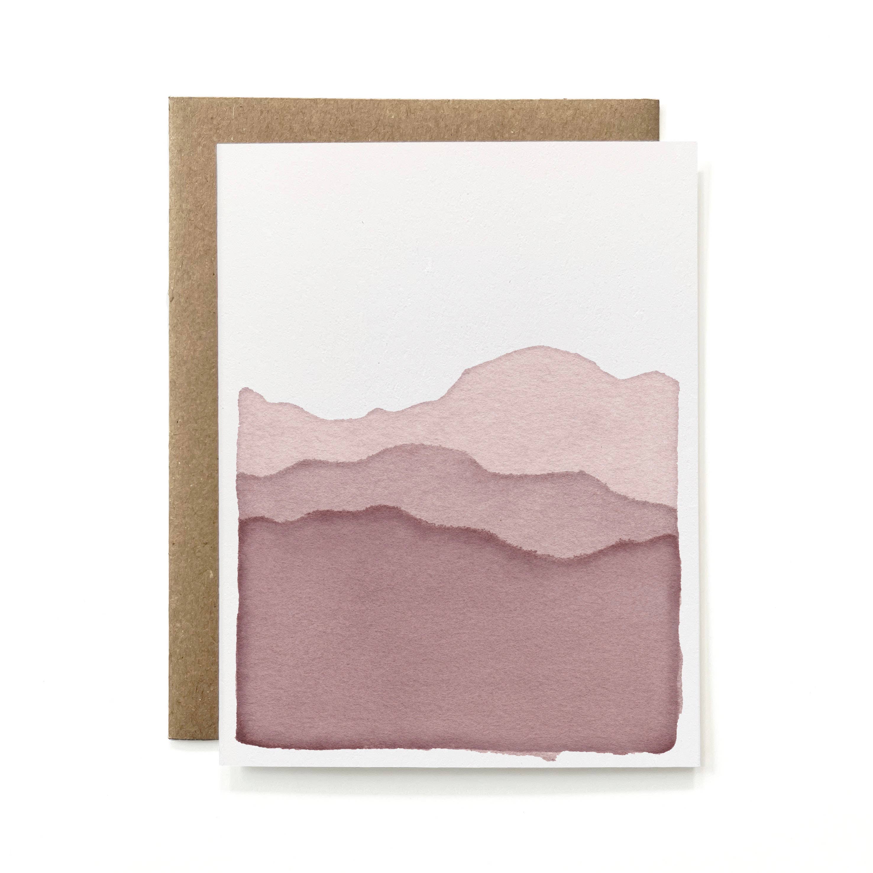 Knapping Press - Wholesale Everyday Greeting Card - 100% Recycled Blue Ridge Mountains in Purple Card