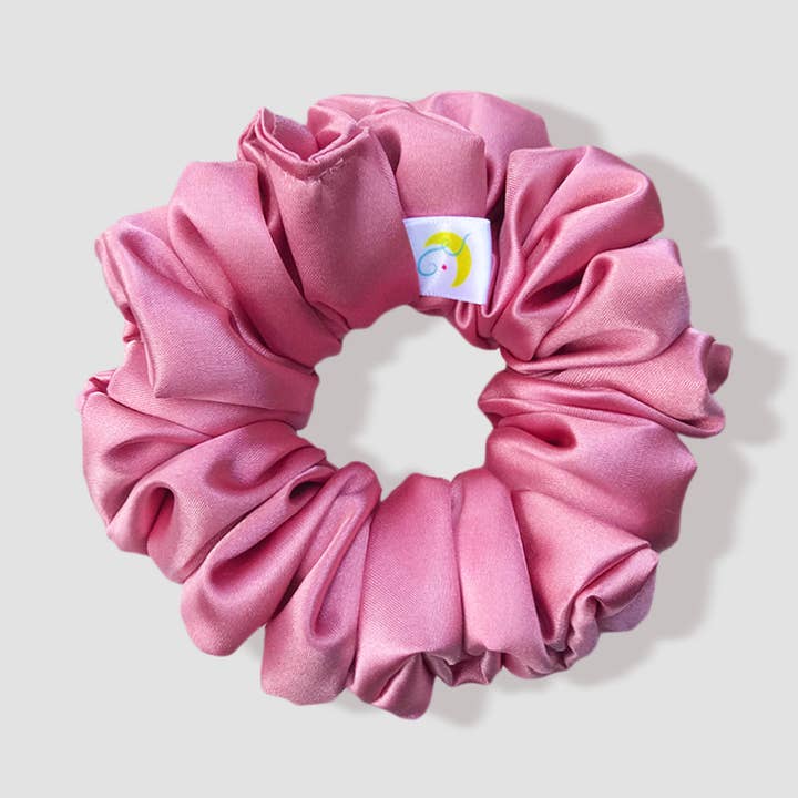 Satin Scrunchie, Large Scrunchy, XL Scrunchies (Rose) for wholesale by Coyalz Haircare