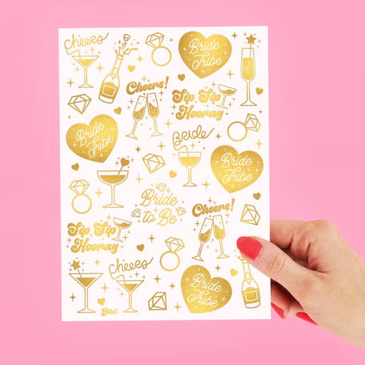 xo, Fetti - Wholesale Temporary Tattoo - Bachelorette Party Temporary Tattoos, Bridal Shower Decor