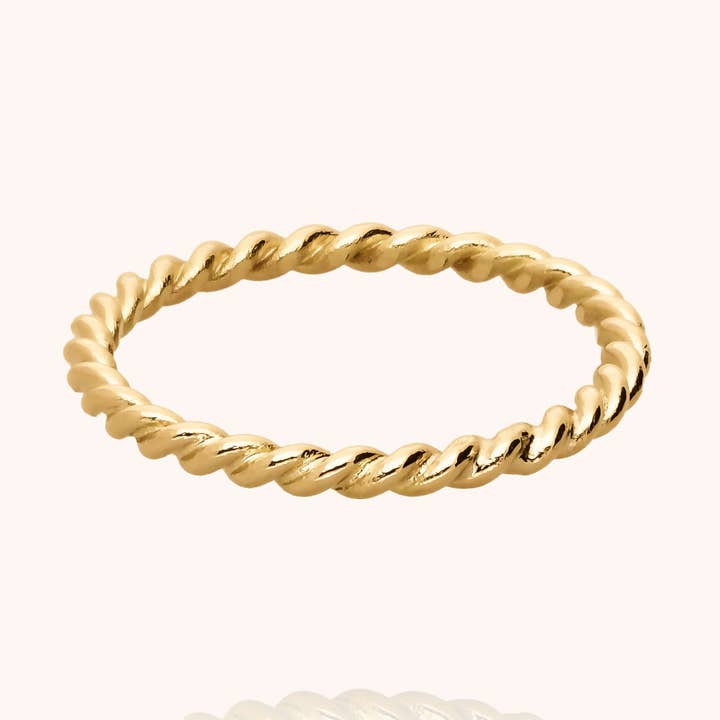 Anillo Hera Torcido n°3 - oro amarillo 750/1000 para venta al por mayor de Atelier Paulin