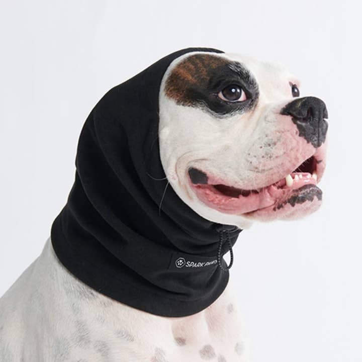Spark Paws - Vendita all'ingrosso Bandana - Cani - Paraorecchie per cani con effetto calmante contro l'ansia, colore: nero