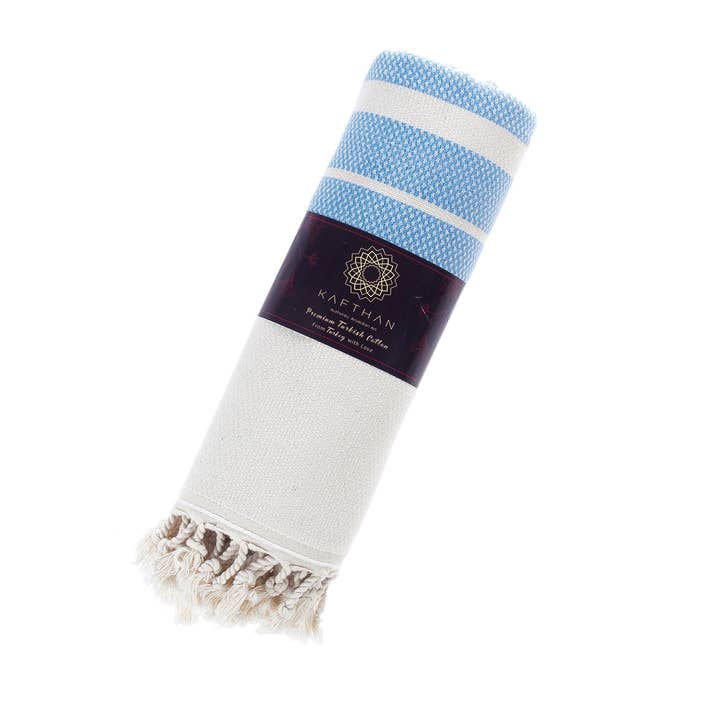 KAFTHAN - Venta al por mayor Toallas de baño - Toalla turca Bianca 1, 100% algodón, para baño y playa, manta