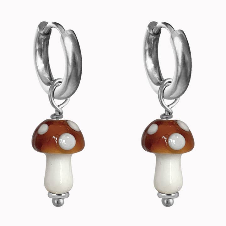 Ockersilberner Pilzohrring für den Großhandel von Don' aparte