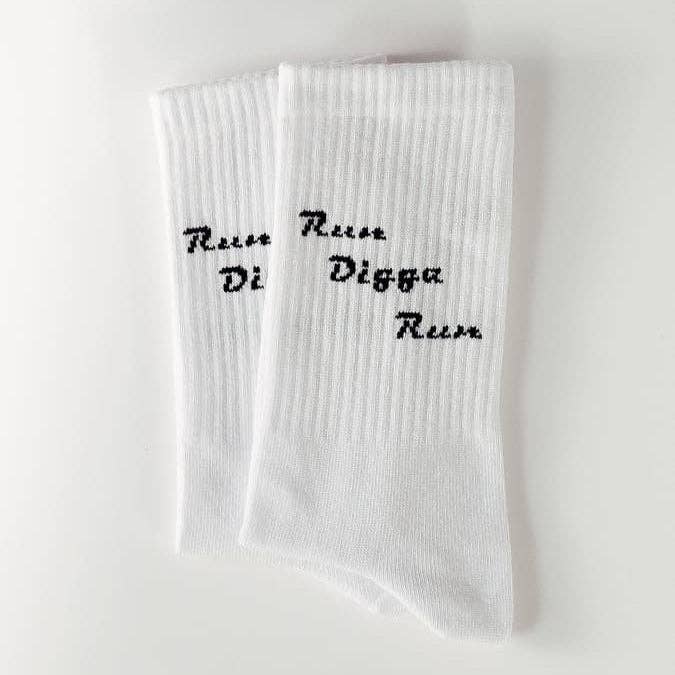 arrel - responsible apparel - Vendita all'ingrosso Calzini - Unisex - Calzini Run Digga Run con scritta0