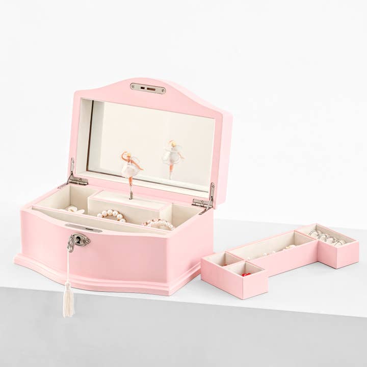 Arlo Belle LLC - Wholesale Jewelry Box/Organizer - Kids Musical Jewelry Box with Lock and Spinning Ballerina3
