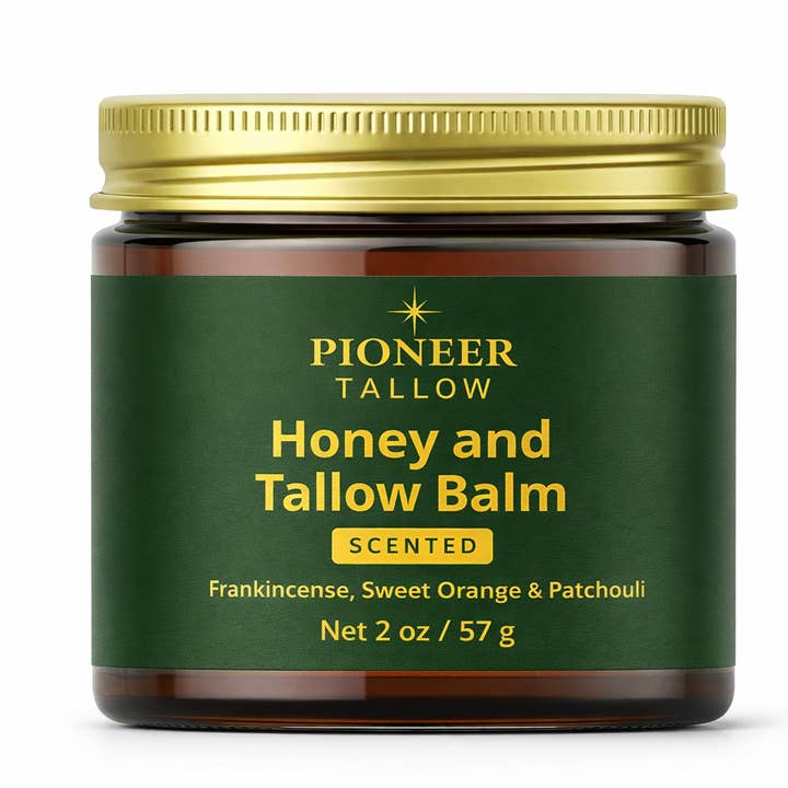 Honey & Tallow Balm with Frankincense & Sweet Orange for wholesale by Pioneer Tallow