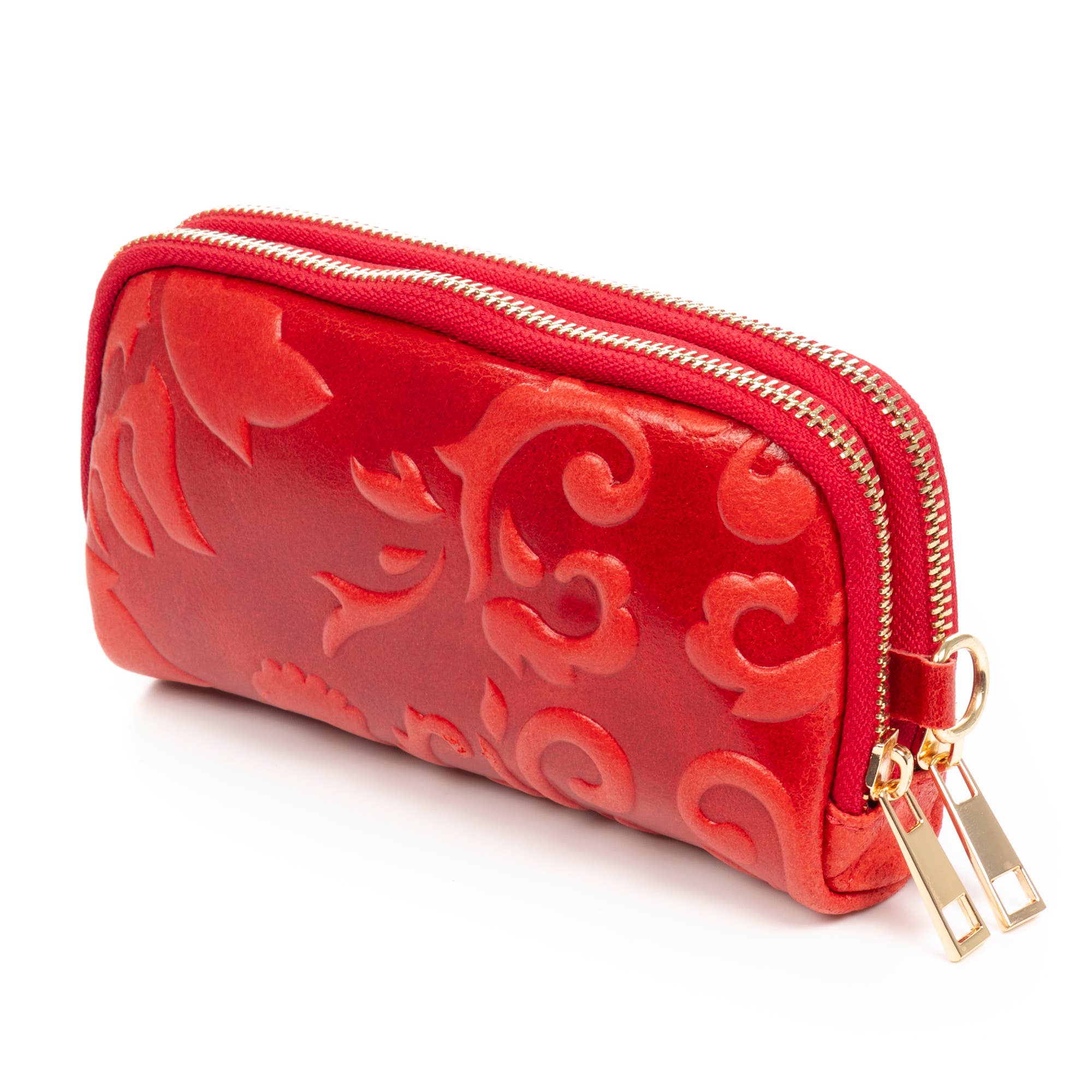 FIRENZE ARTEGIANI – Carteira - Mulher por atacado – Arnara carteira. Pele autêntica camurça com gravação vegetal.4