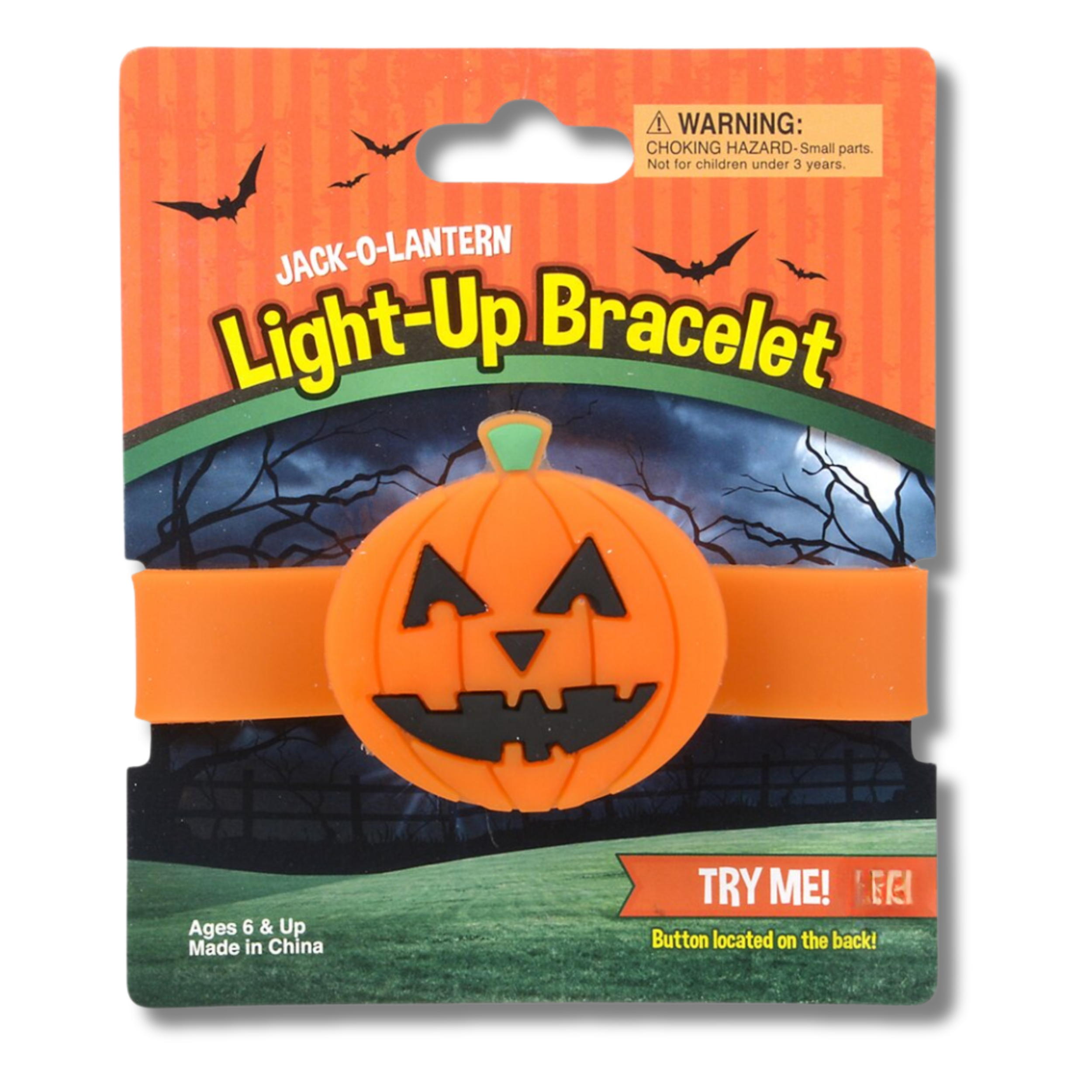 JSBlueRidge Toys – Großhandel Armreif – Baby – Kinder-Schnapparmband Kürbis mit Leuchtfunktion5