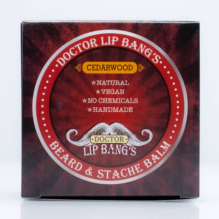Doctor Lip Bang's - Wholesale Beard styling product - Cedarwood - Vegan Beard & Stache Balm0