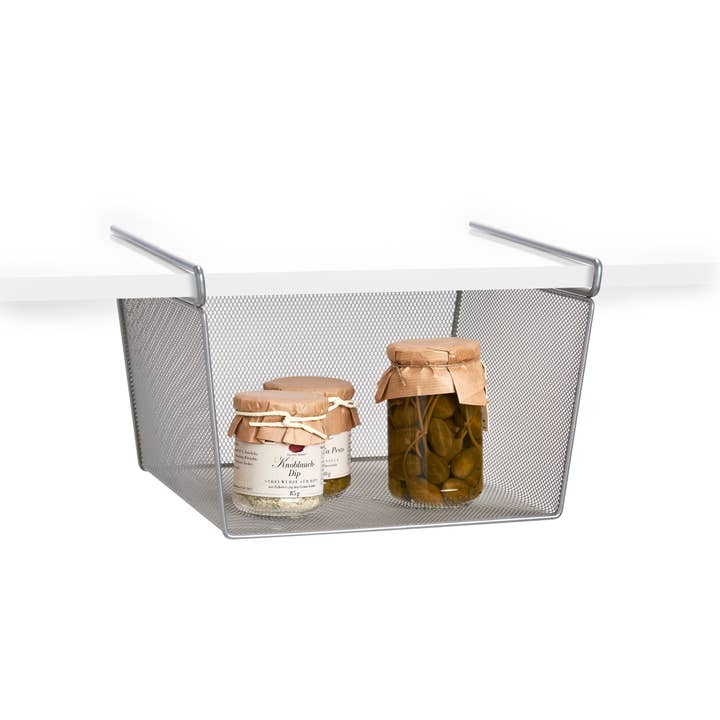 silver Sub-shelf rack, mesh for wholesale on Faire2