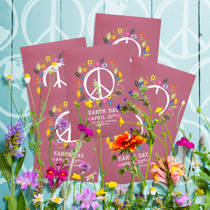 Bentley Seed Co. - Wholesale Plant Seeds - Earth Day Peace and Flowers - Wildflower Mix Seed Packets