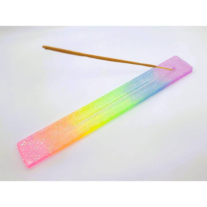 Eco-Friendly Resin Rainbow Star Incense Holder/Burner for wholesale by Slightly Askew Art