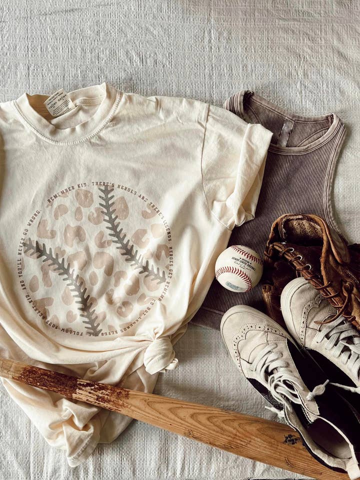 Cheetah Baseball Graphic Tee for wholesale by Whitney | Chaudoin Creations