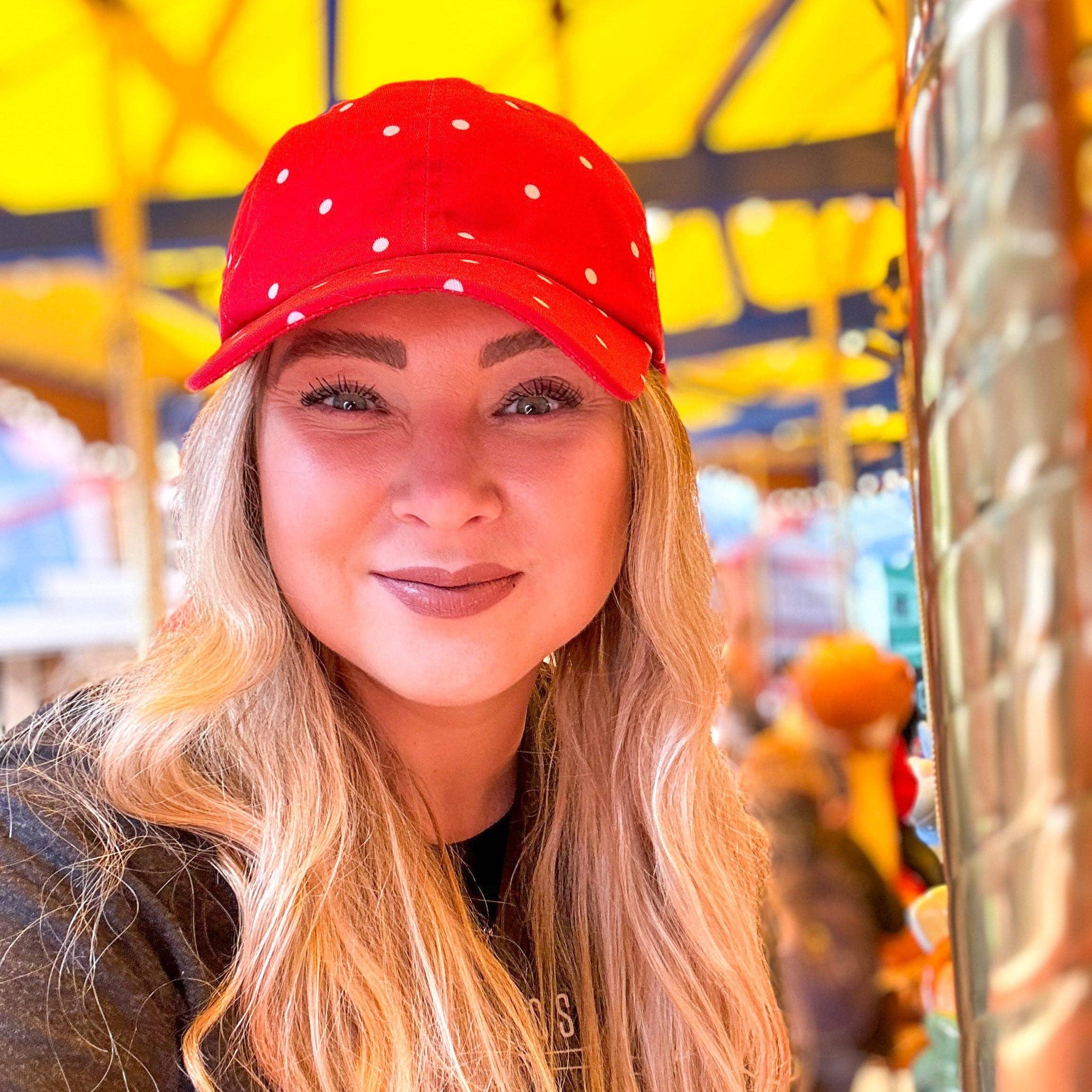 Red Sprite Hats - Wholesale Baseball Cap - Women's - Magical Baseball Caps + Detachable Bows, Hidden Ponytail Hat79