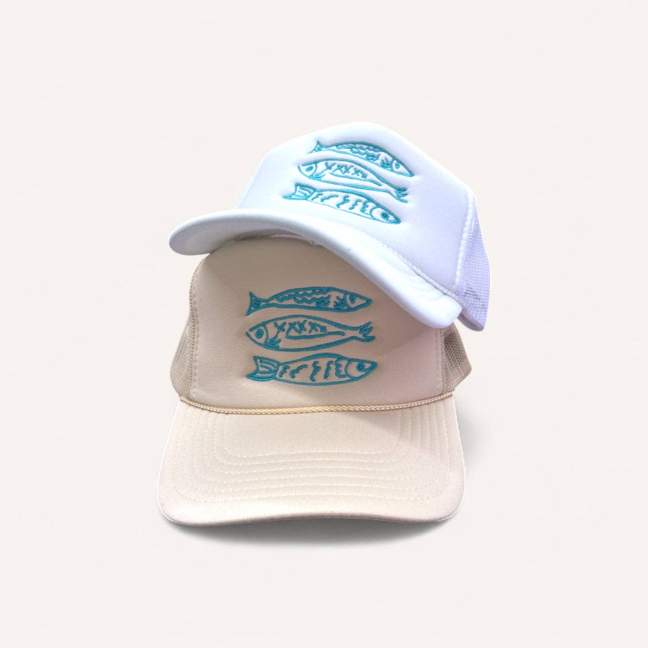 Happi Style - Wholesale Trucker Hat - Women's - Three Fish Sardines Foam Trucker Hat0