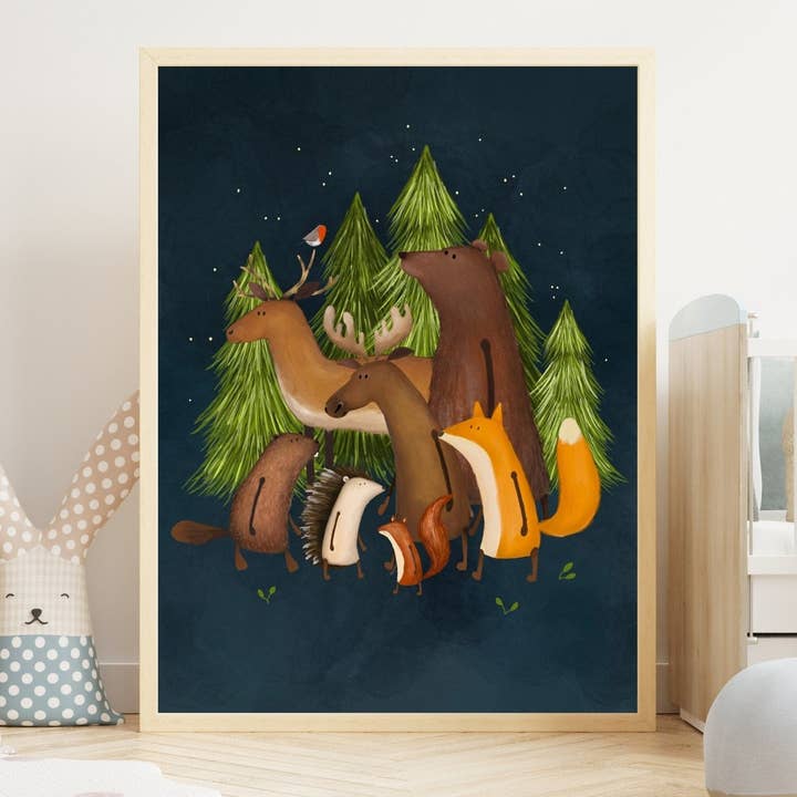 Barnens skogsdjursaffisch för wholesale av Urchin Bay