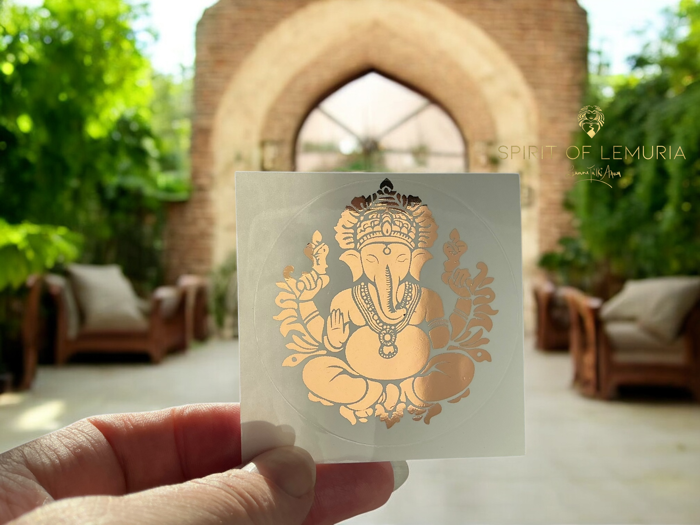 Spirit of Lemuria – wholesale Sticker – Ganesh 1 Foiled Sacred Geometry Sticker7