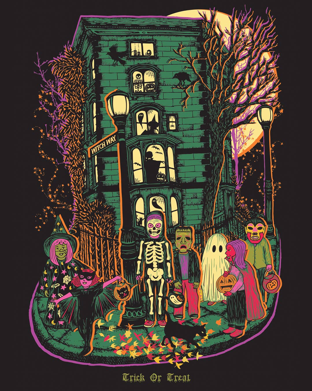 Lost Plots - Wholesale Art Print - Trick Or Treat Print - Haunted House Poster - Halloween1
