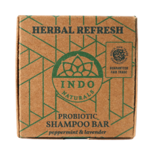 Indo Naturals – wholesale Schampopuck/Schampo i fast form – HERBAL REFRESH: Schampo - Probiotisk tvålstång2