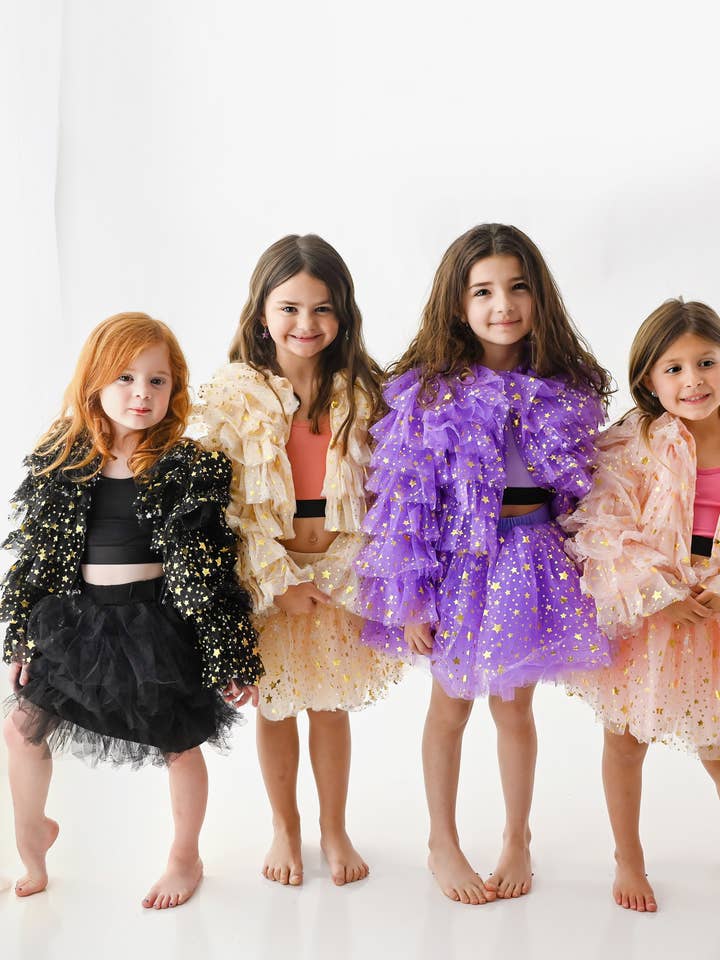 Fancy Shmancy Baby - Venta al por mayor Chaqueta - Niños - Chaqueta con volantes morada7