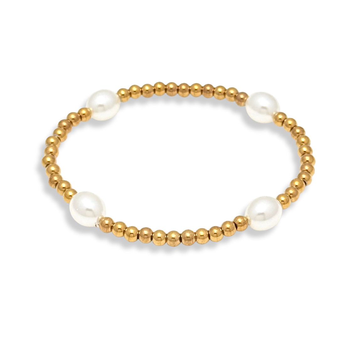 Savvy Bling - Vente Bracelet de perles - Bracelets en perles de perles et d'or étanches19