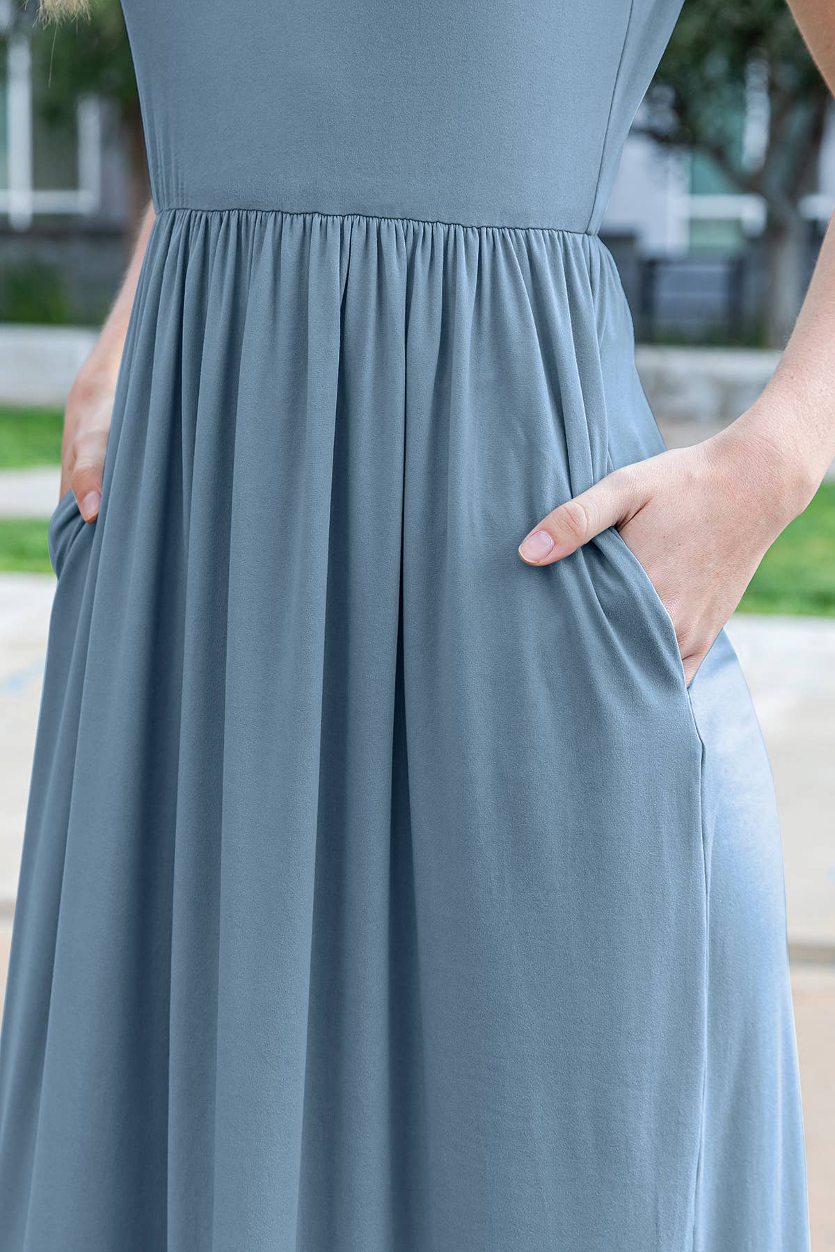 You & Me - Vendita all'ingrosso Vestito - Donna - YMD10095V-ABITO LUNGO SENZA MANICHE A TINTA UNITA16