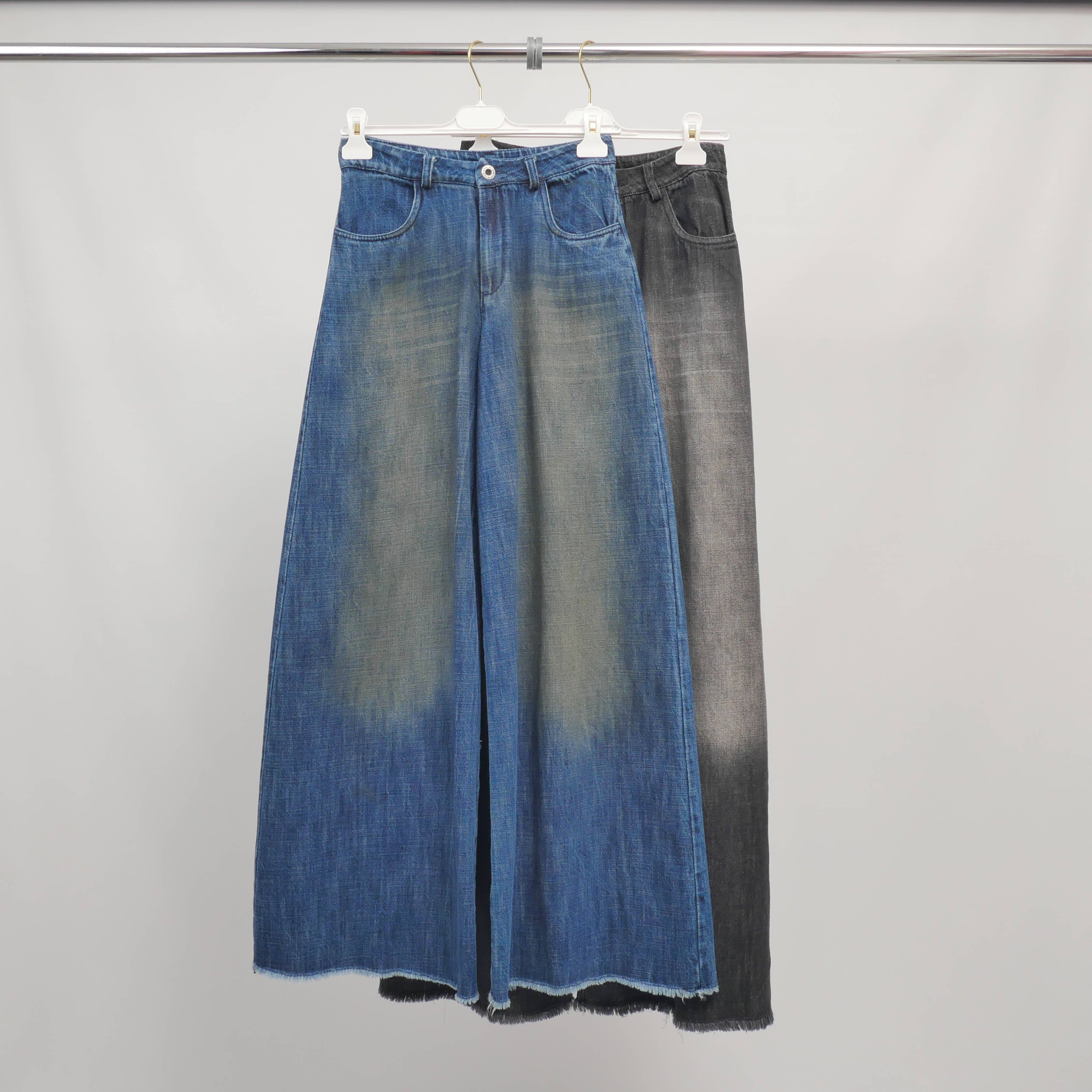 Cecile Wang – Großhandel Jeans – Damen – Jeans in verwaschenem Look mit ausgefransten Kanten – Ref BCG0280-82