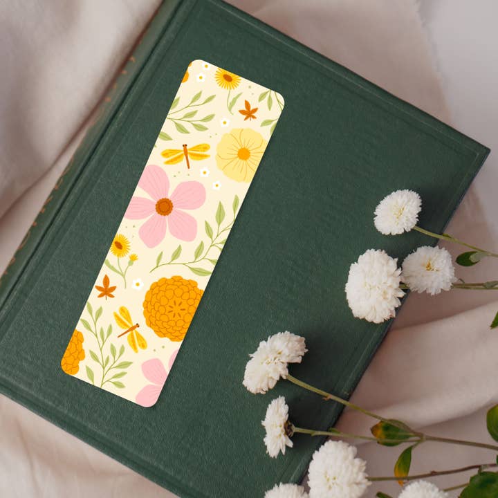 Florals and butterflies laminated bookmark for wholesale by SunnySide