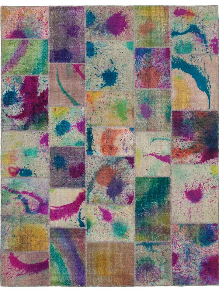 Tapis Patchwork Multicolore 8x10 - 12507 pour la vente par RUG N CARPET