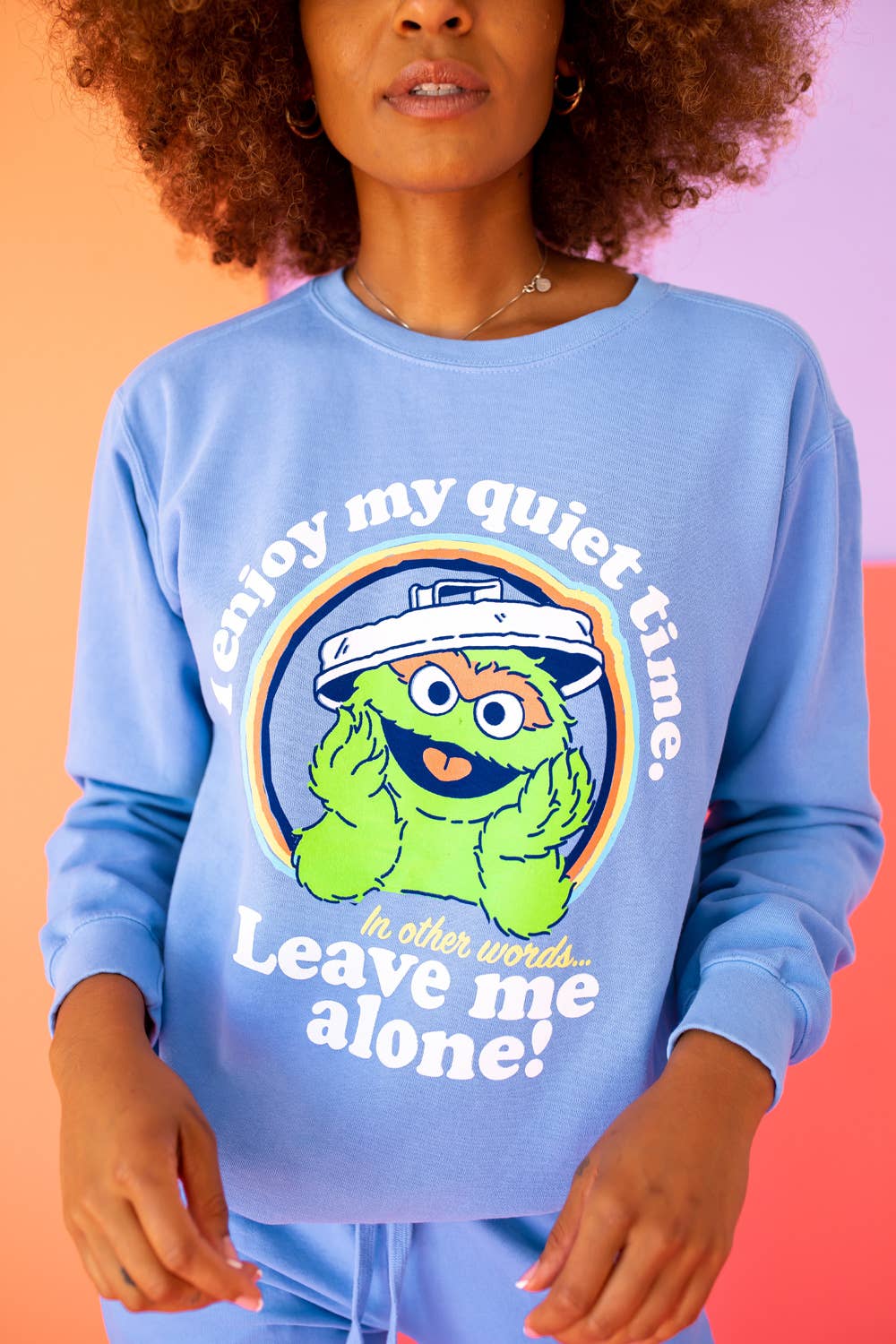 Blue Anti-Social Oscar The Grouch Sweatshirt for wholesale on Faire2