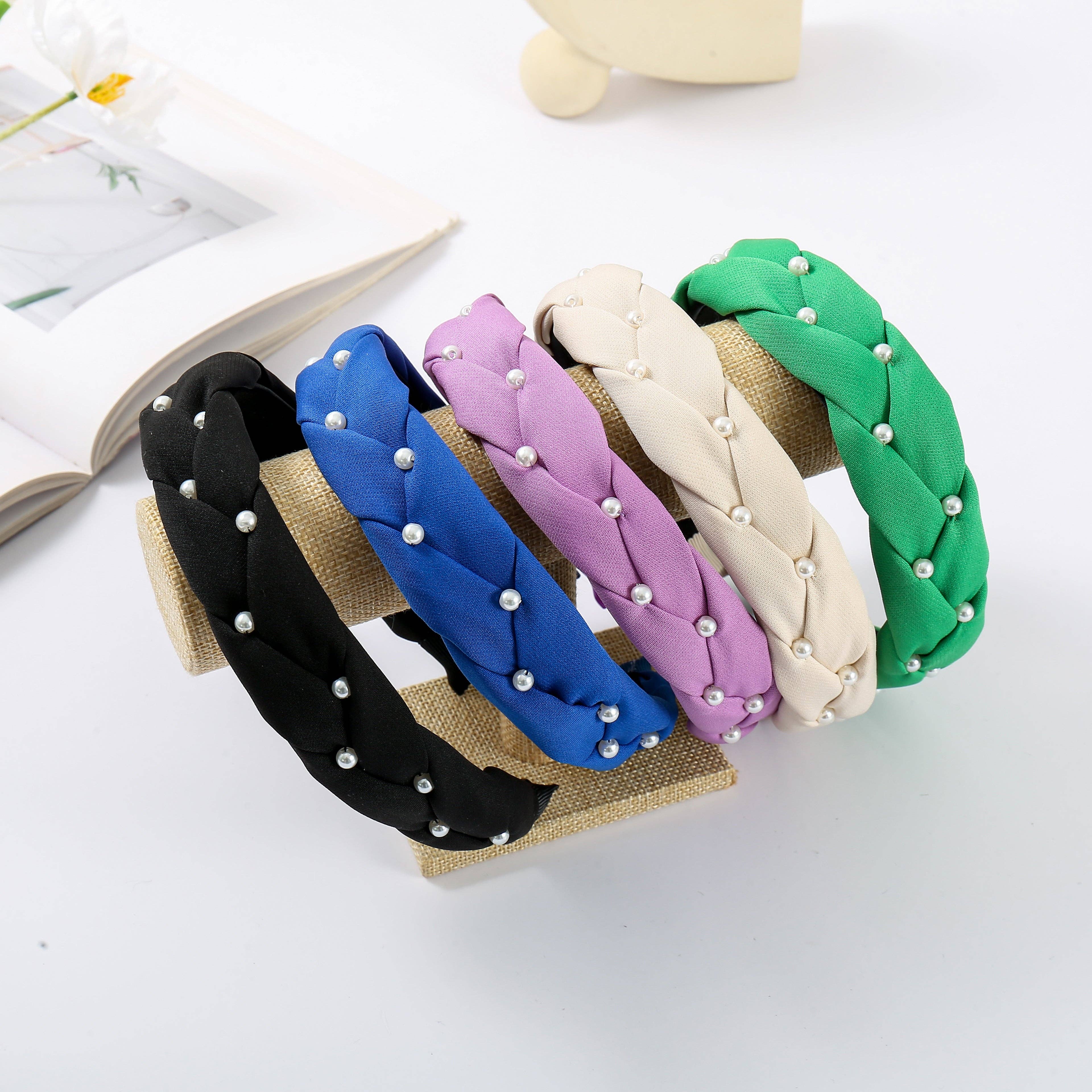 Emilie collection - Wholesale Fashion Headband - Women's - Headband pearls white3