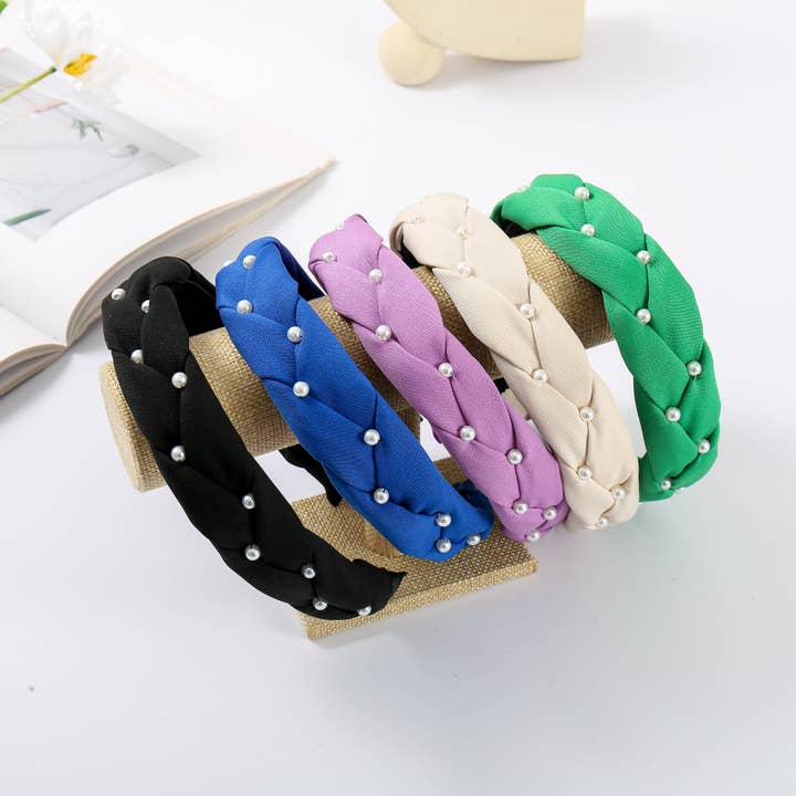 Emilie collection - Wholesale Fashion Headband - Women's - Headband pearls white3