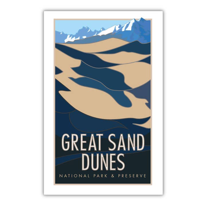 Parc national des Great Sand Dunes, Colorado - Affiches pour la vente par Travel Posters by M&W Design Co.