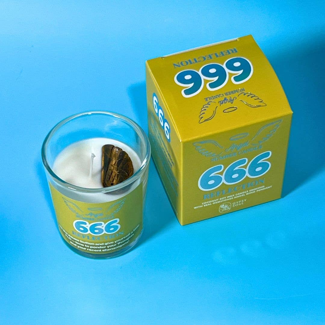 Gypsy Soul - Vente Bougie en bocal - Bougie Lotion Numéro d'Ange avec Pendentif Ange Pierre Précieuse Aile15