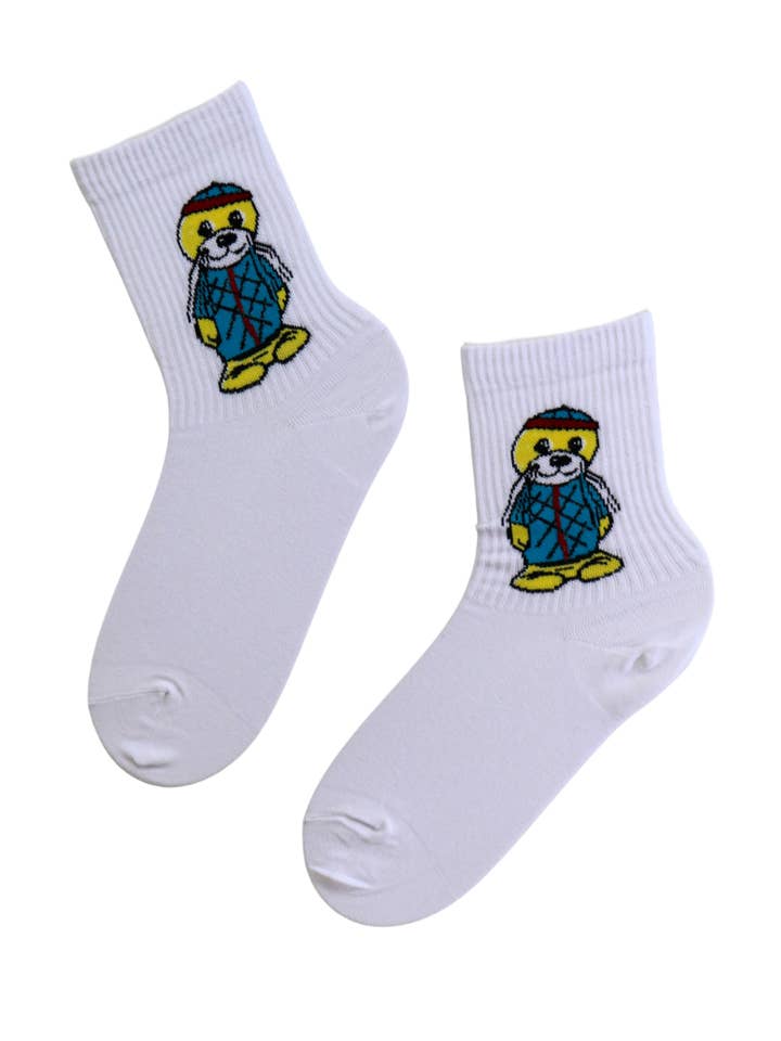 Vidrik White Cotton Socks for wholesale by Sokisahtel I BestSockDrawer