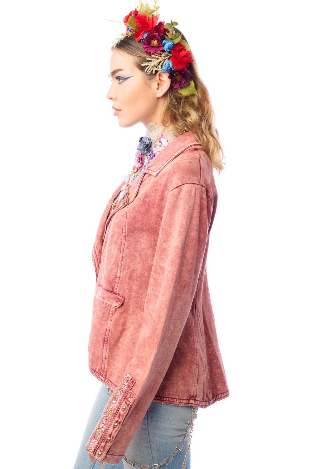 Mauve Wash Colonel Jacket for wholesale on Faire3