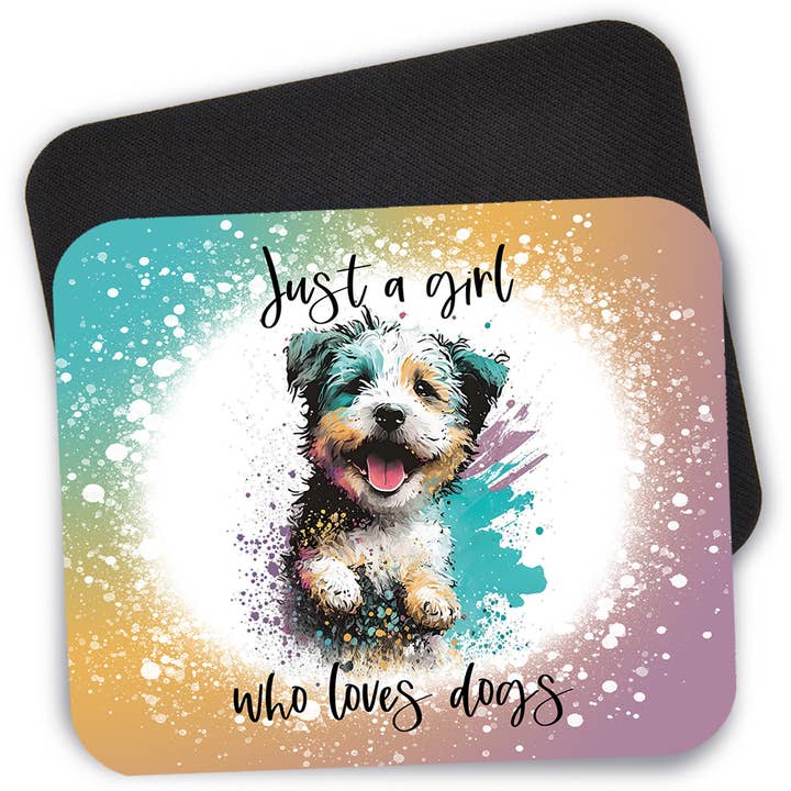 Just A Girl Who Loves Dogs Gamer Large Desk Mouse Pad for wholesale by Swanky Bazaar