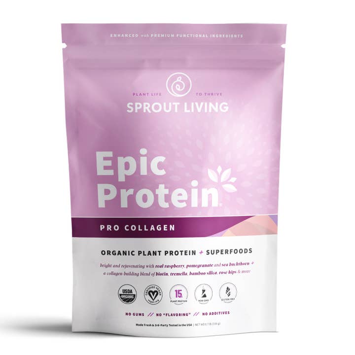 Sprout Living - Wholesale Protein/Superfood Powder - Epic Protein | Organic Plant Protein, Pro Collagen, 336 G