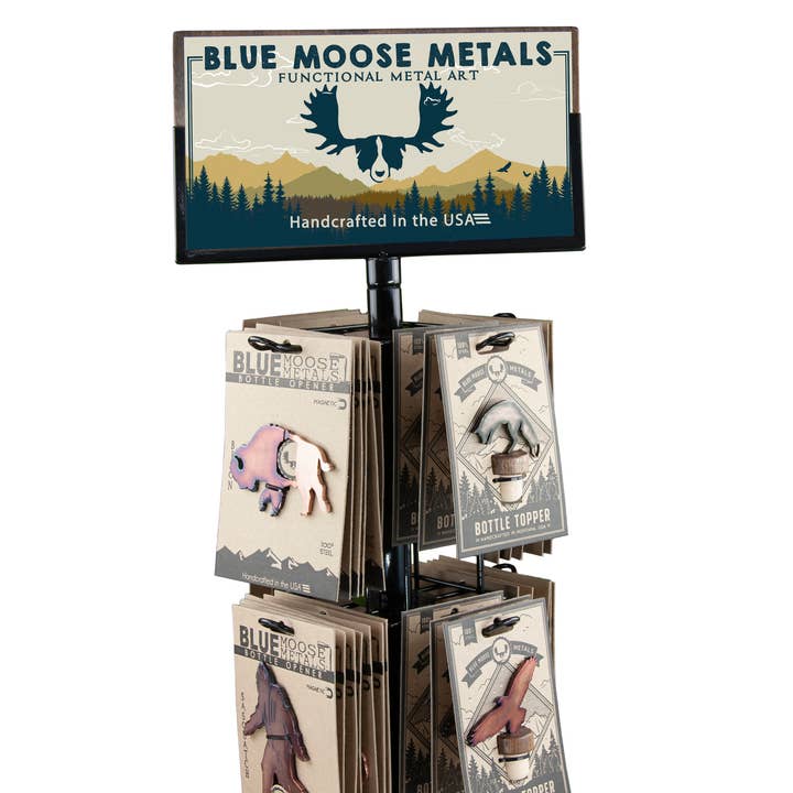 Soporte de exhibición para venta al por mayor de Blue Moose Metals
