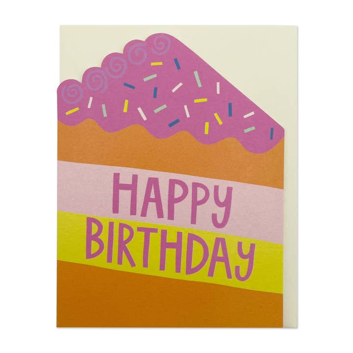 Happy Birthday Die-Cut Cake (LIJ08) for wholesale by Raspberry Blossom
