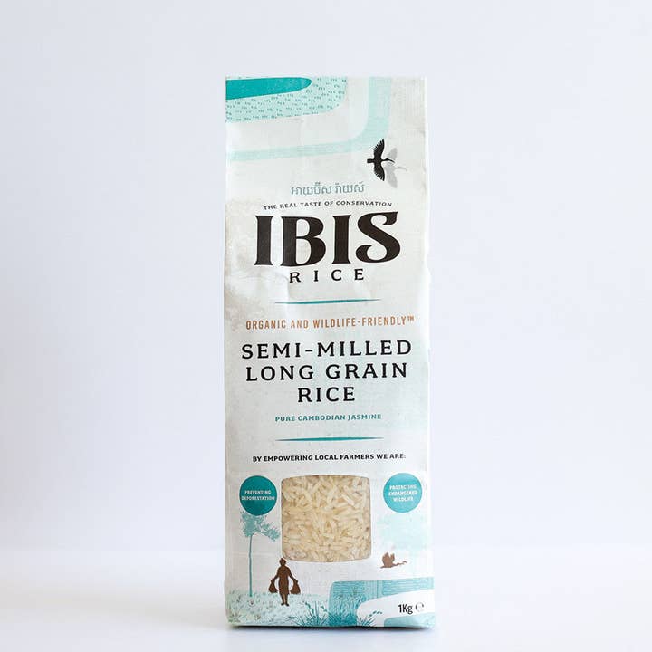 Organic Semi-milled Long Grain Rice Jasmine 1kg for wholesale by IBIS Rice