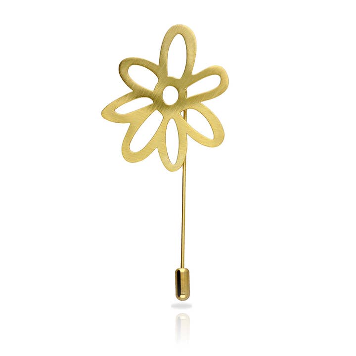 Awen Gold Plated Brooch for wholesale by RAS