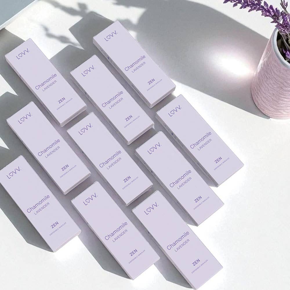 LUVV Labs - Wholesale Aromatherapy Inhaler - 10 LUVV ZEN Chamomile Infused Lavender Flavored Inhealers3